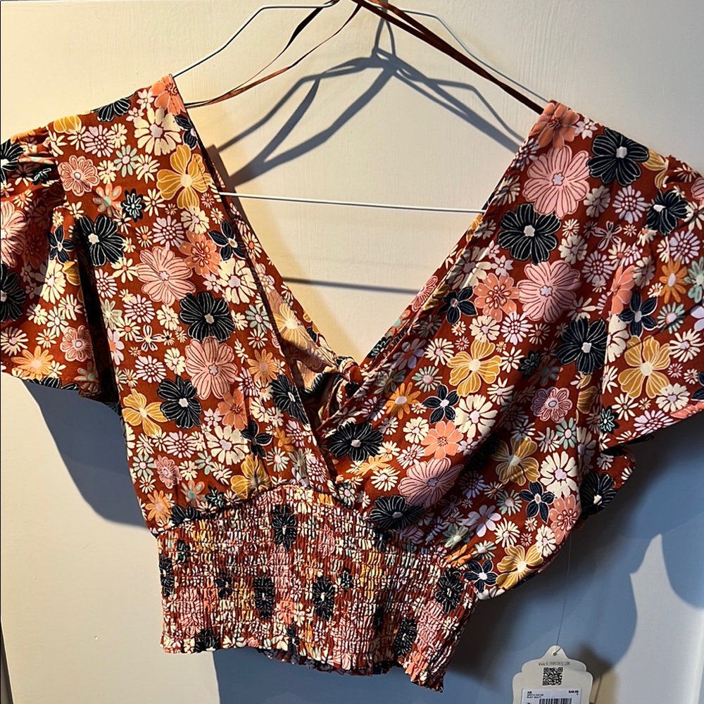 Floral Women's Top in Multicolor with 70’s vibe
